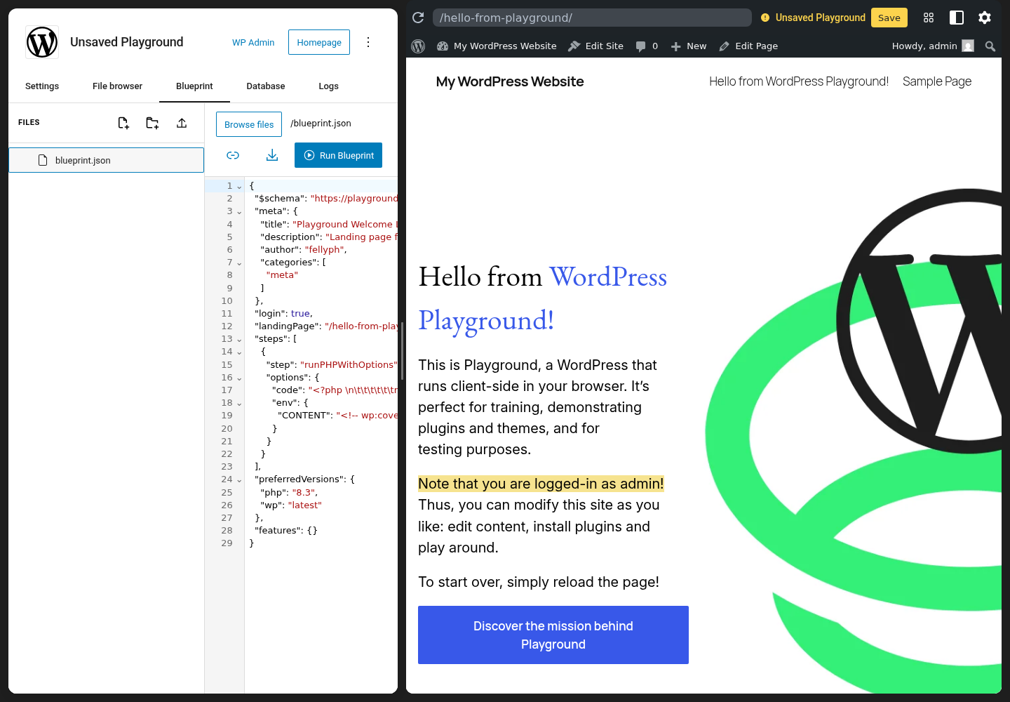 Feed Reader blueprint preview