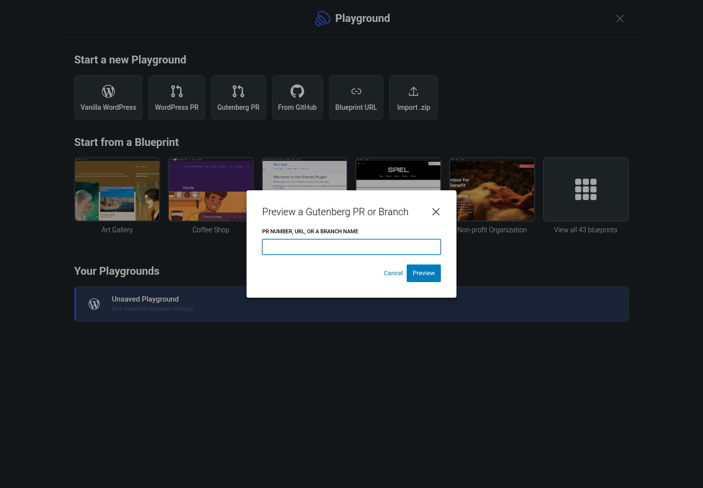 Personal Blog blueprint preview
